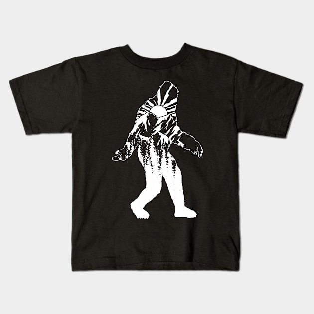 Bigfoot Mountains Nature Kids T-Shirt by Tesszero